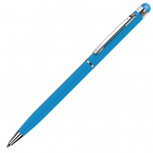 TOUCHWRITER, ручка шариковая со стилусом для сенсорных экранов, голубой/хром