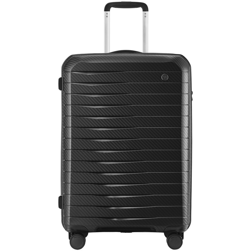Чемодан Lightweight Luggage M, черный, , корпус - поликарбонат, трехслойный; детали отделки - полипропилен