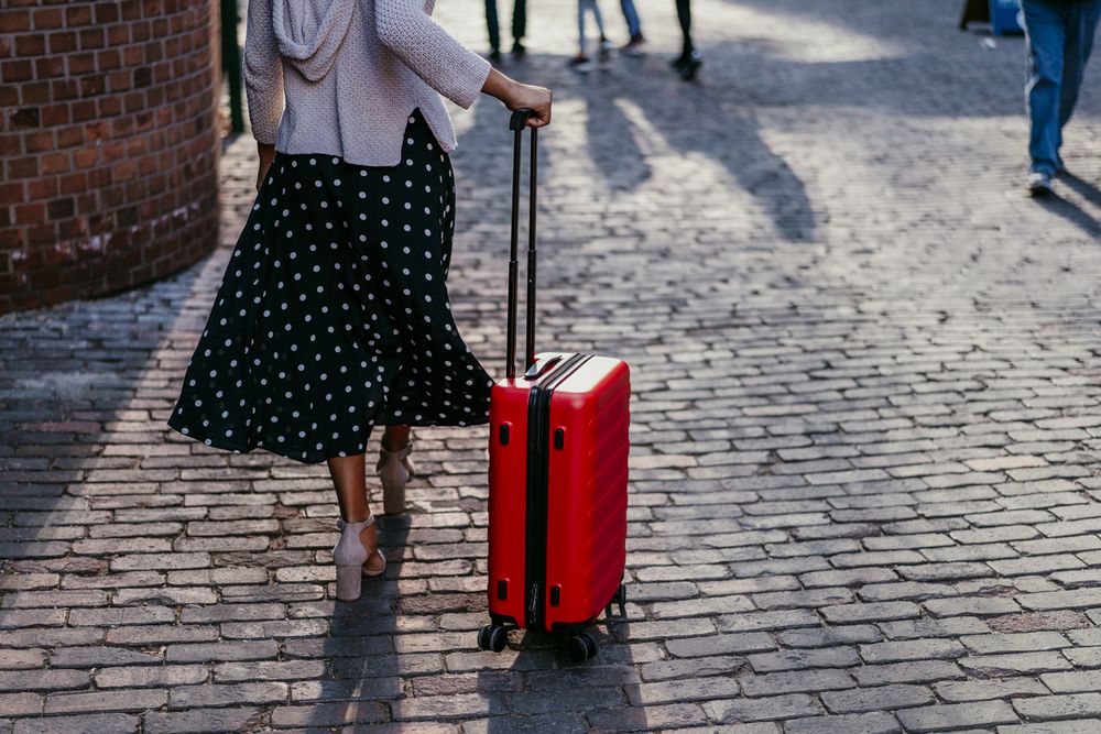 Чемодан Rhine Luggage, красный, , корпус - поликарбонат; подкладка - полиэстер