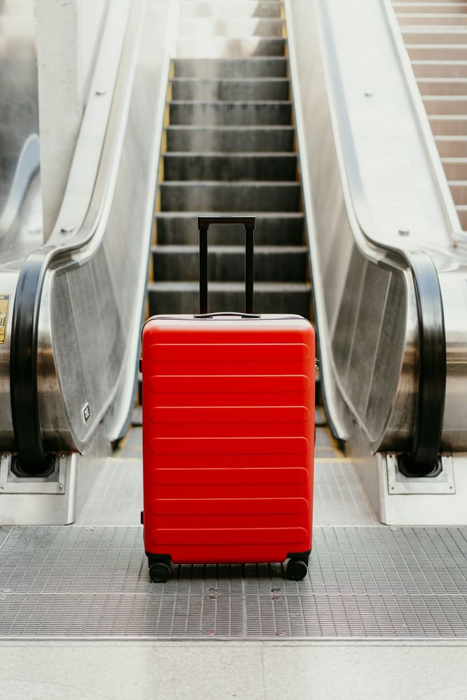 Чемодан Rhine Luggage, красный, , корпус - поликарбонат; подкладка - полиэстер