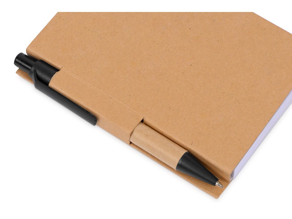 Набор канцелярский с блокнотом и ручкой Samui, бежевый, бежевый, черный, бумага, картон, пластик