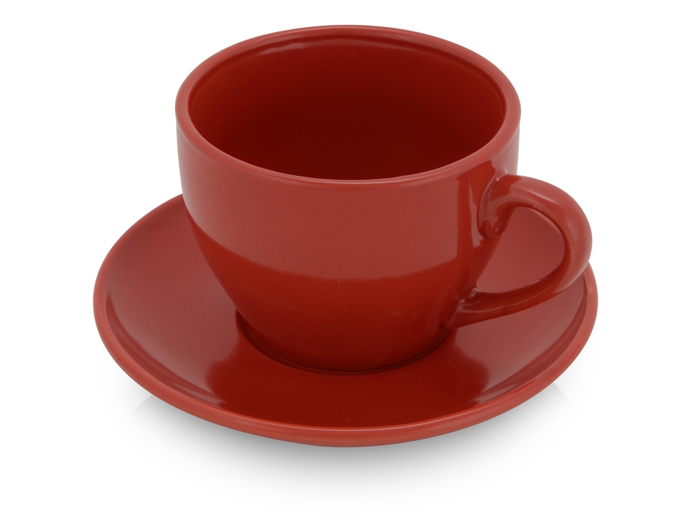 Чайная пара Гленрок, 220мл, красный (Р), красный, керамика