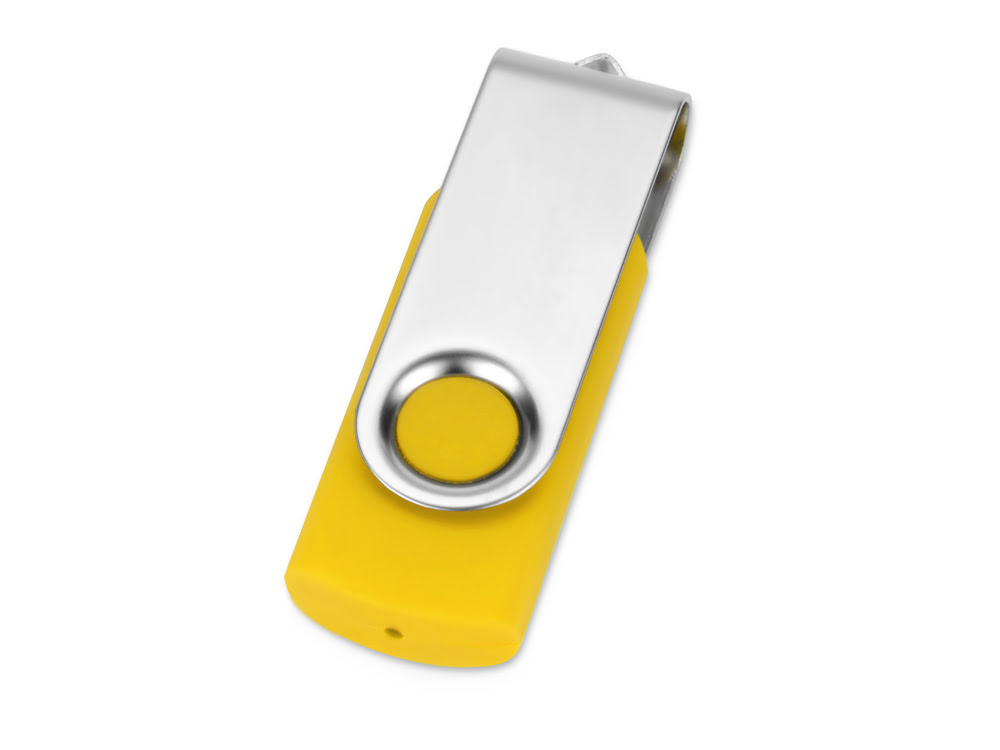 USB-флешка на 8 Гб «Квебек», желтый, пластик с покрытием soft-touch\металл