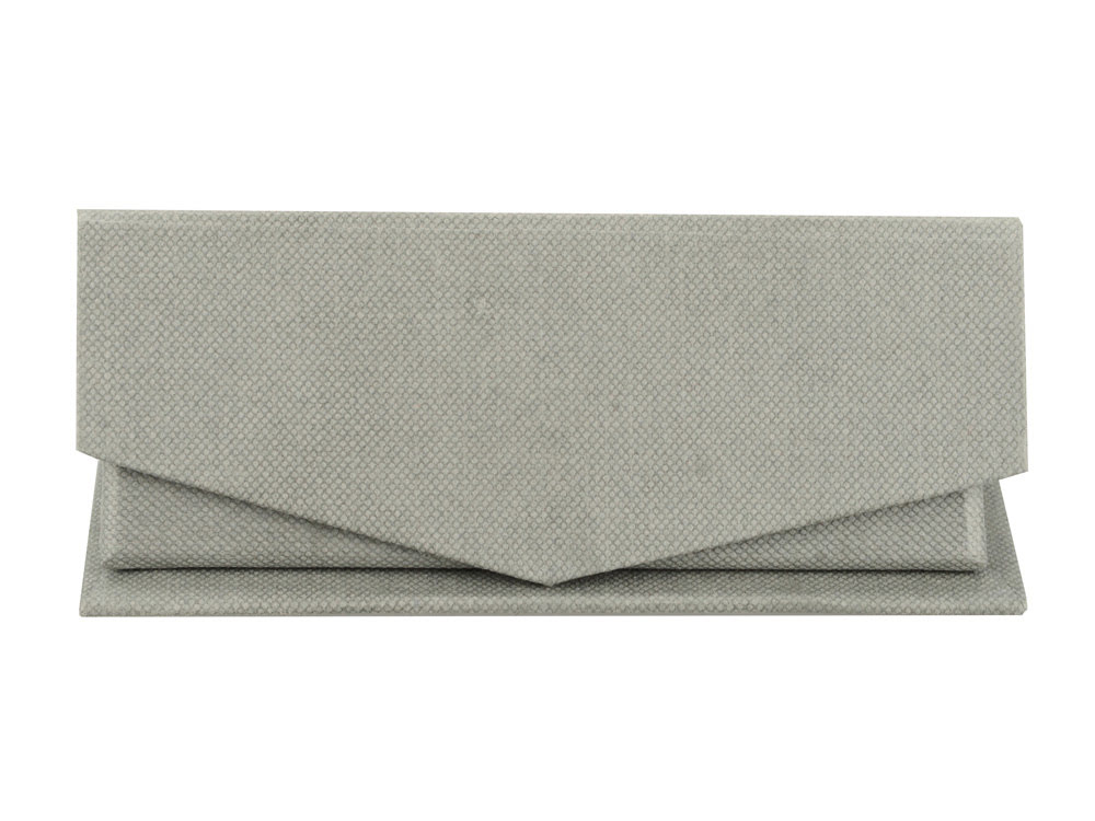 Подарочная коробка для флеш-карт треугольная, серый, серый, картон