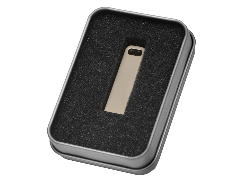 Коробка для флеш-карт с мини чипом Этан, серебристый, серебристый, металл, пластик
